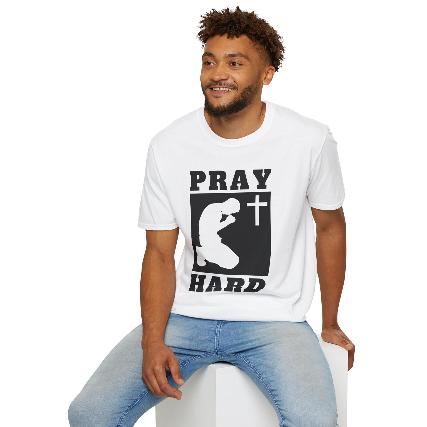 Pray Hard Christian Men's T-Shirt