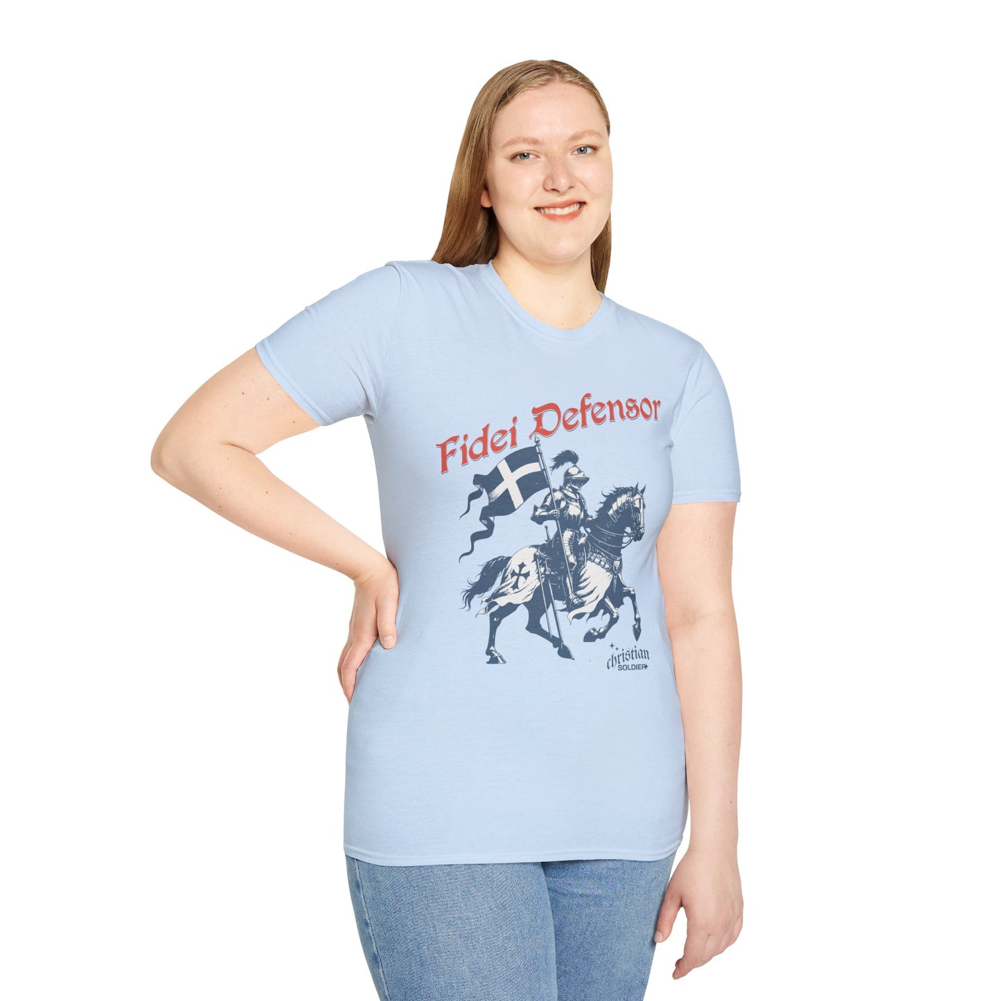 Fidei Defensor "Defender Of The Faith" Christian Knight T-Shirt