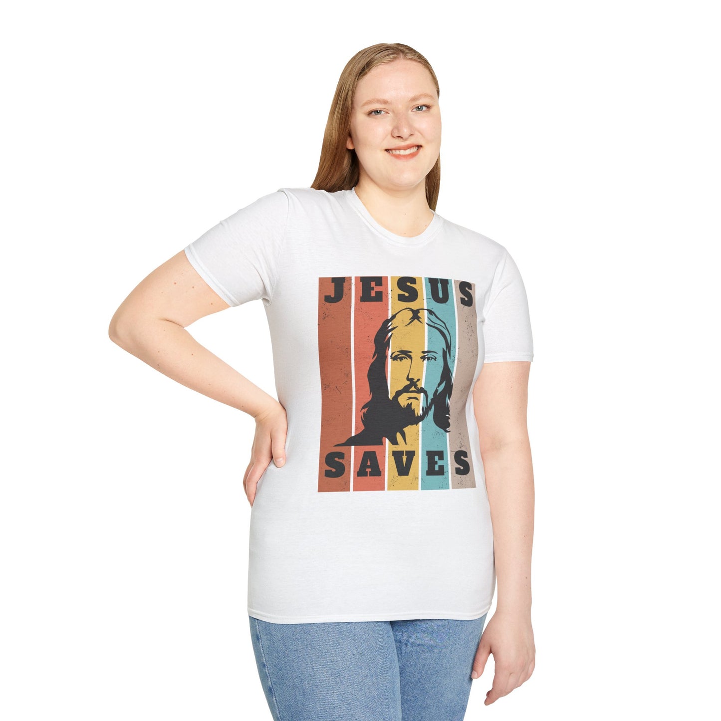 Jesus Saves 90s Style Christian T-Shirt