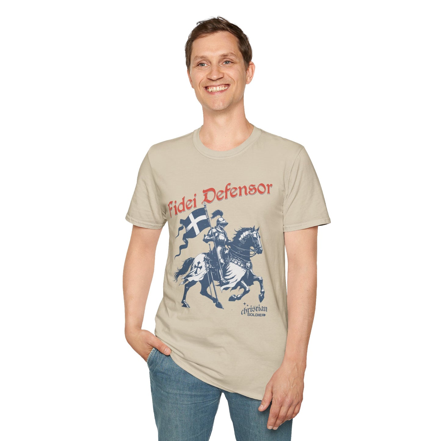 Fidei Defensor "Defender Of The Faith" Christian Knight T-Shirt