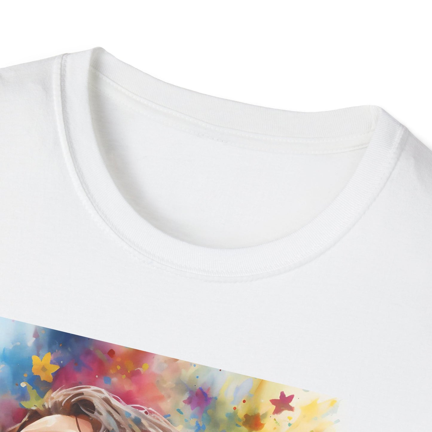 Smiling Jesus Christian Tee – Rainbow Faith T-Shirt