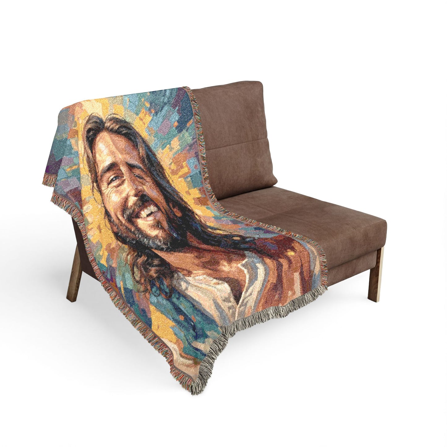 Rejoice In The Lord Jesus | Woven Throw Blanket