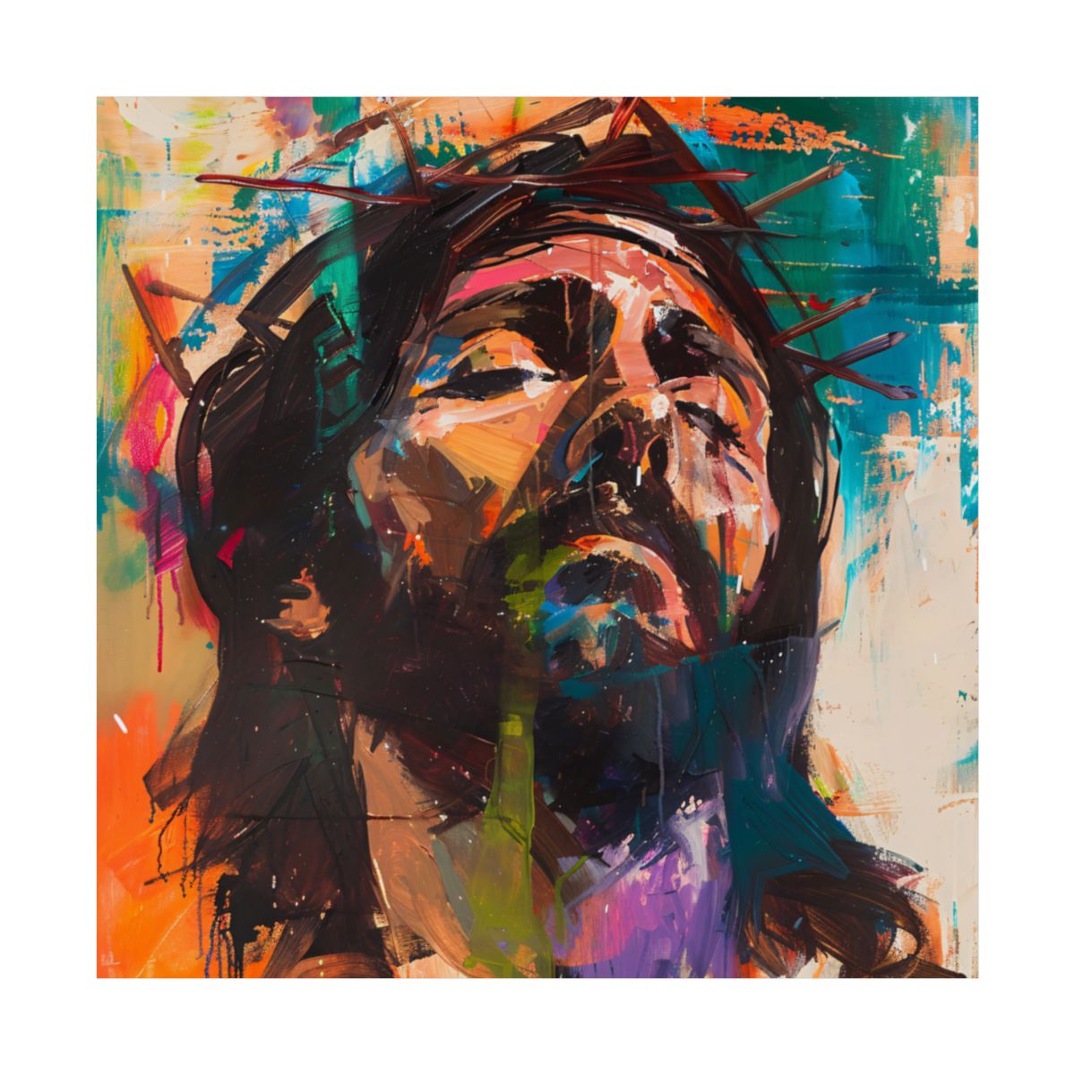 "Christ's Passion" – Midcentury Modern Catholic Art Print
