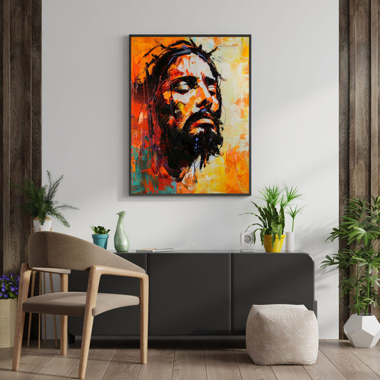 Christ's Passion In Orange | Midcentury Style | Fine Art Print
