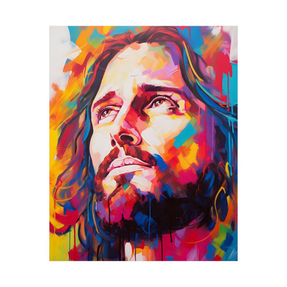 "Colors Of Faith" - Christian Modern Art Jesus Portrait