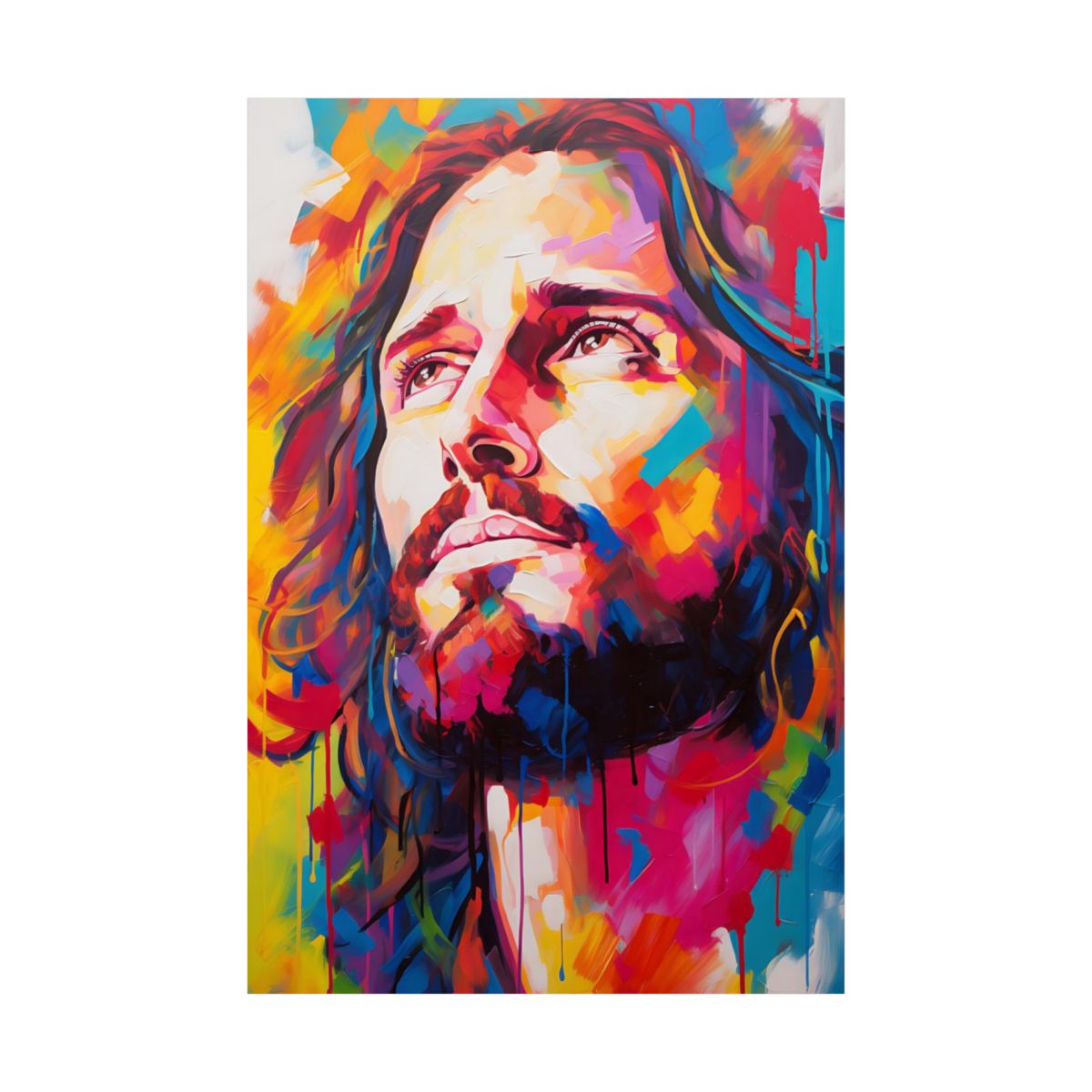 "Colors Of Faith" - Christian Modern Art Jesus Portrait