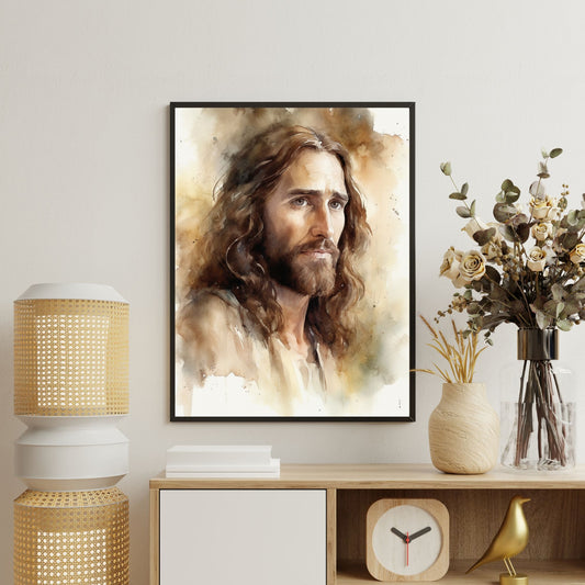The Compassionate Christ | Watercolor Style | Fine Art Print