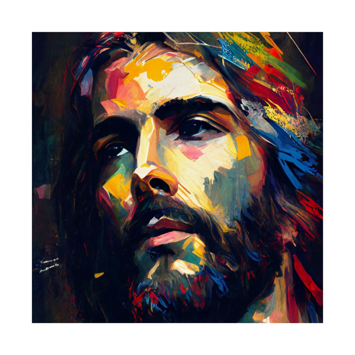 “Contemplation” – Modern Art Jesus Print