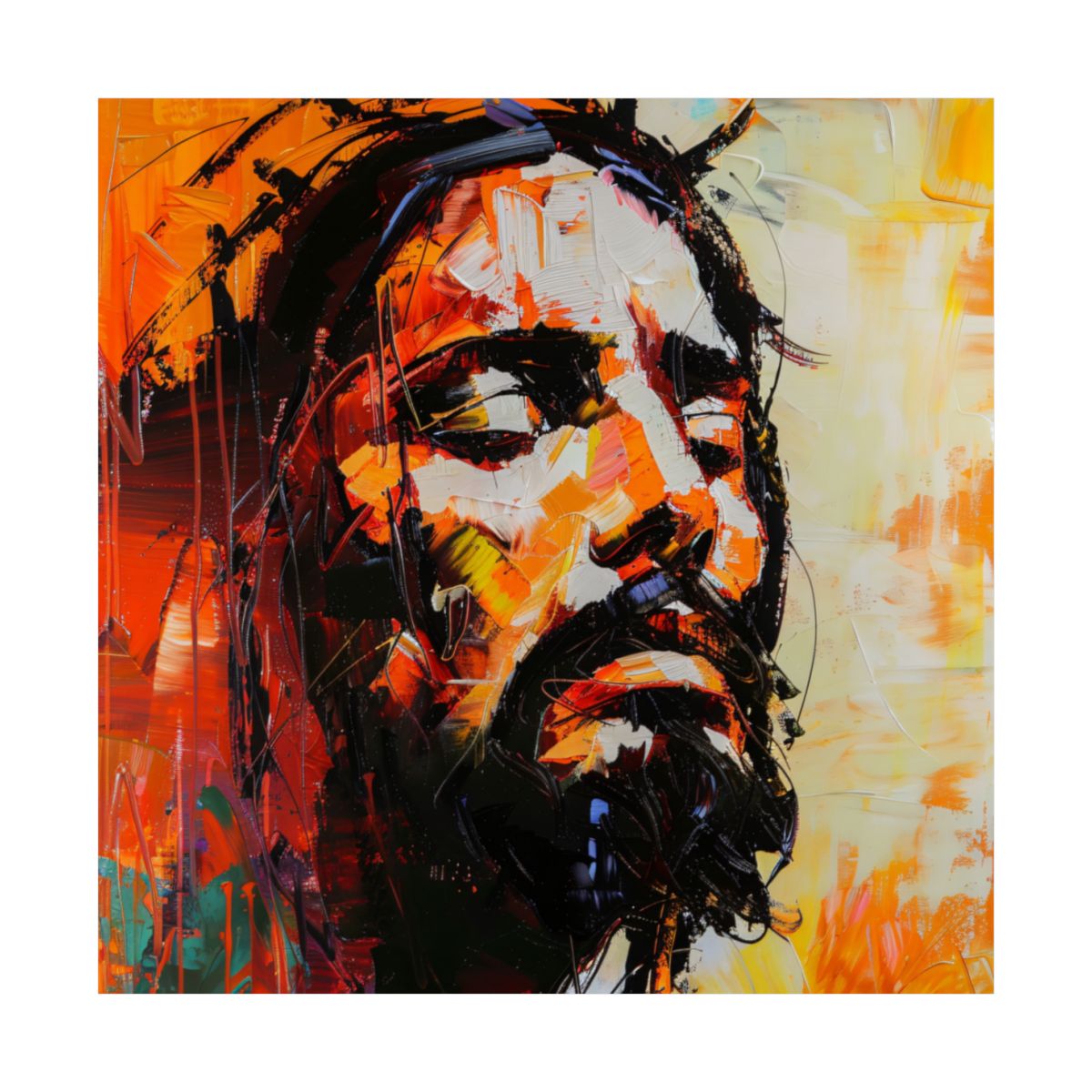 Christ's Passion In Orange | Midcentury Style | Fine Art Print