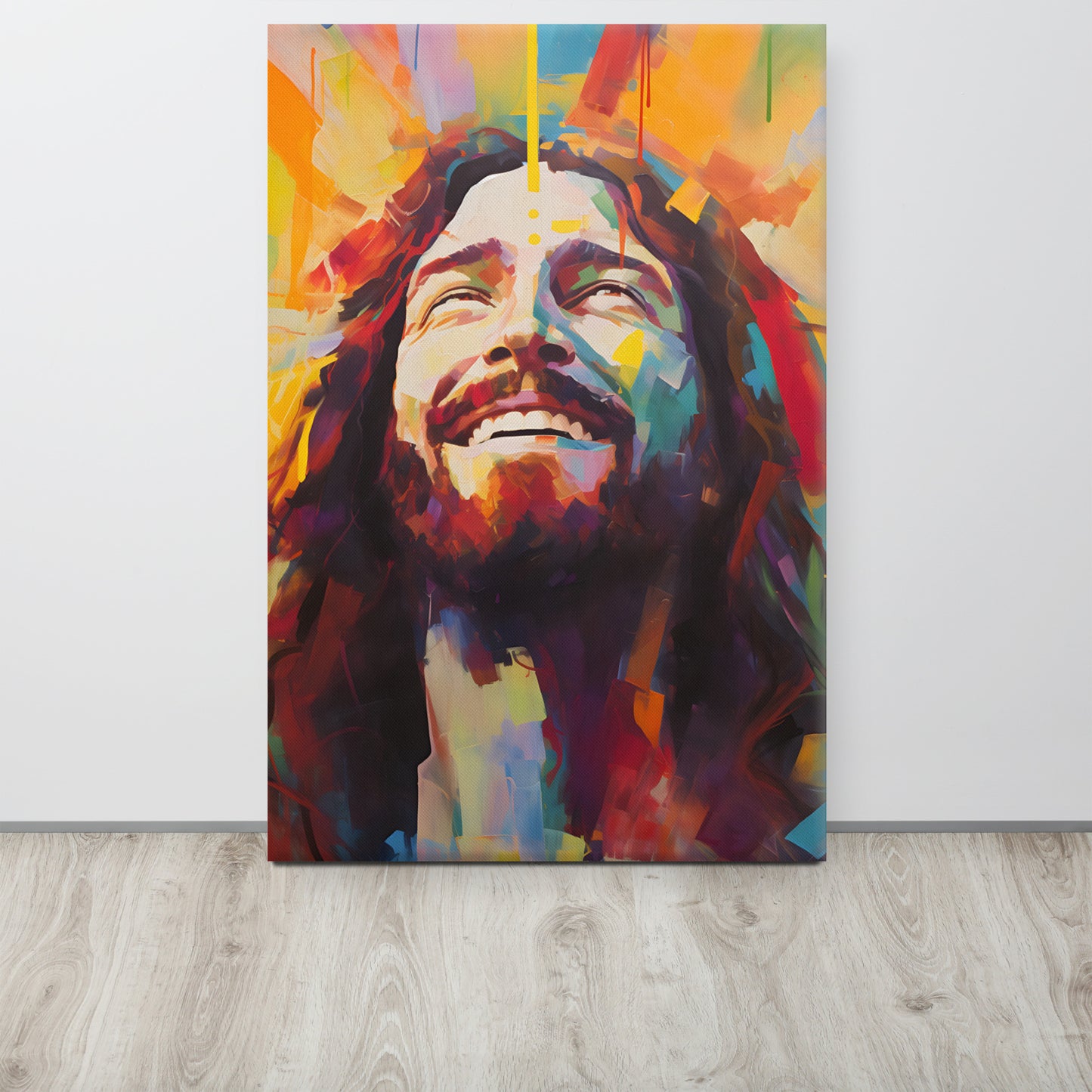 “Divine Joy” – Laughing Jesus Canvas Art Print