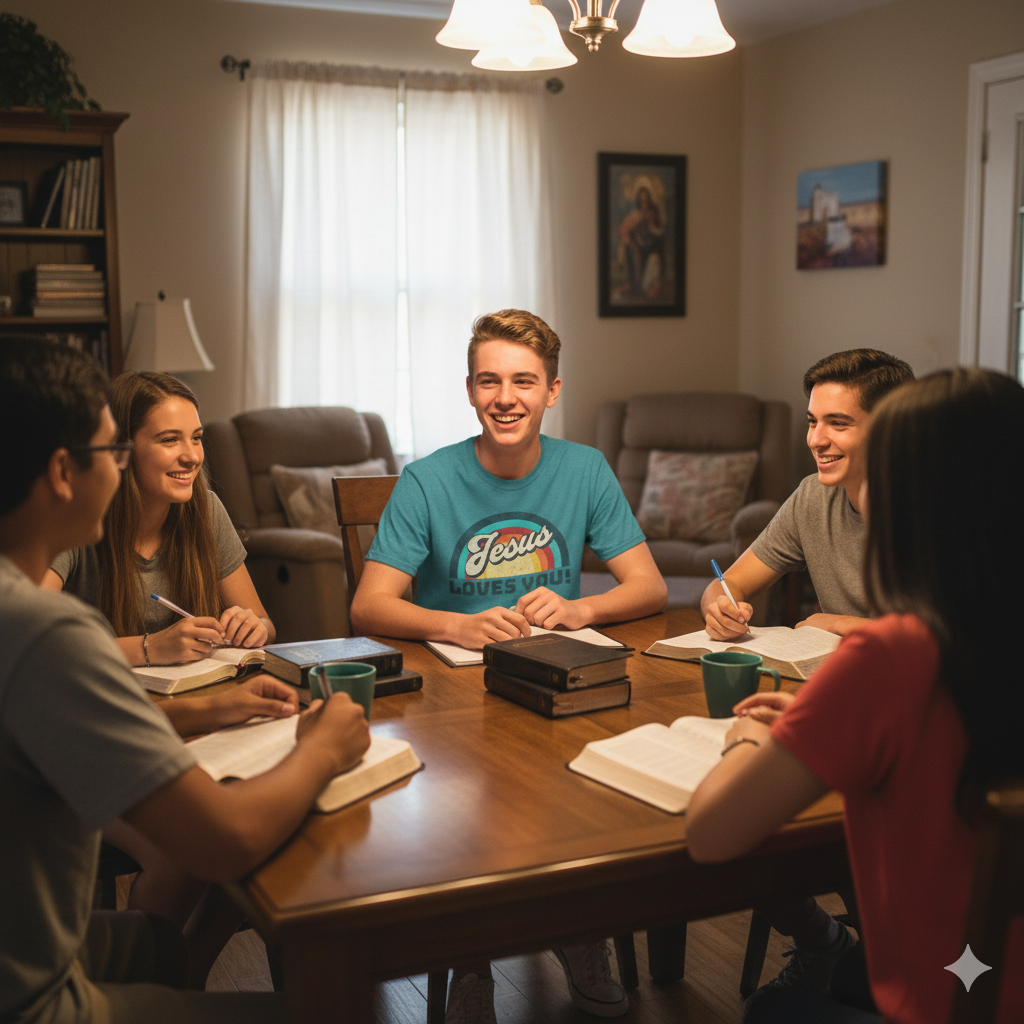 Jesus Loves You 70s Retro Rainbow Shirt