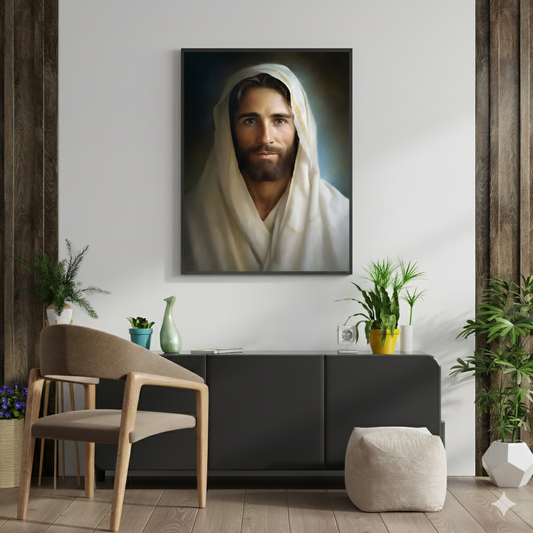 Portrait Of The Messiah Jesus | Realistic Style | Fine Art Print