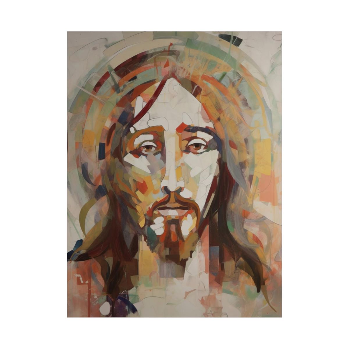 "Jesus The Christ" - Midcentury Modern Abstract Art Print