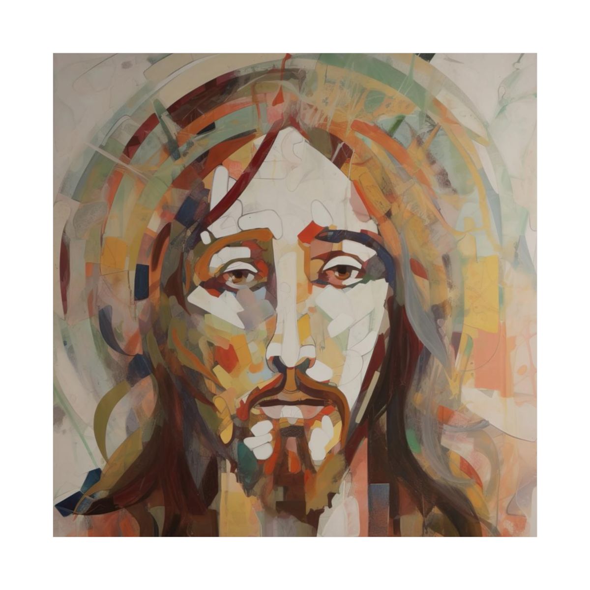 "Jesus The Christ" - Midcentury Modern Abstract Art Print
