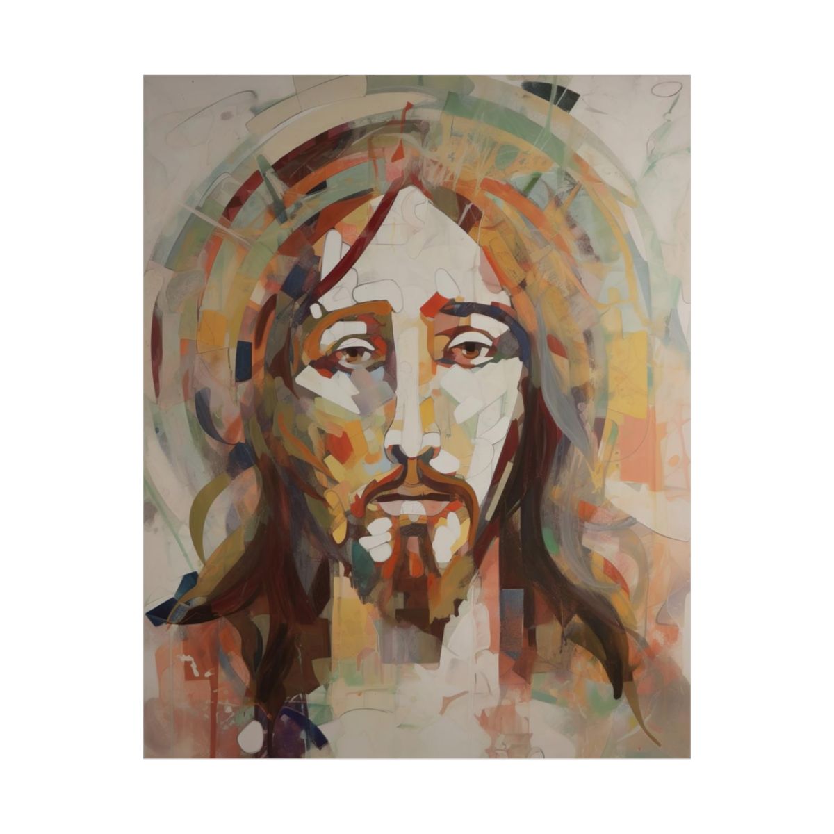 "Jesus The Christ" - Midcentury Modern Abstract Art Print