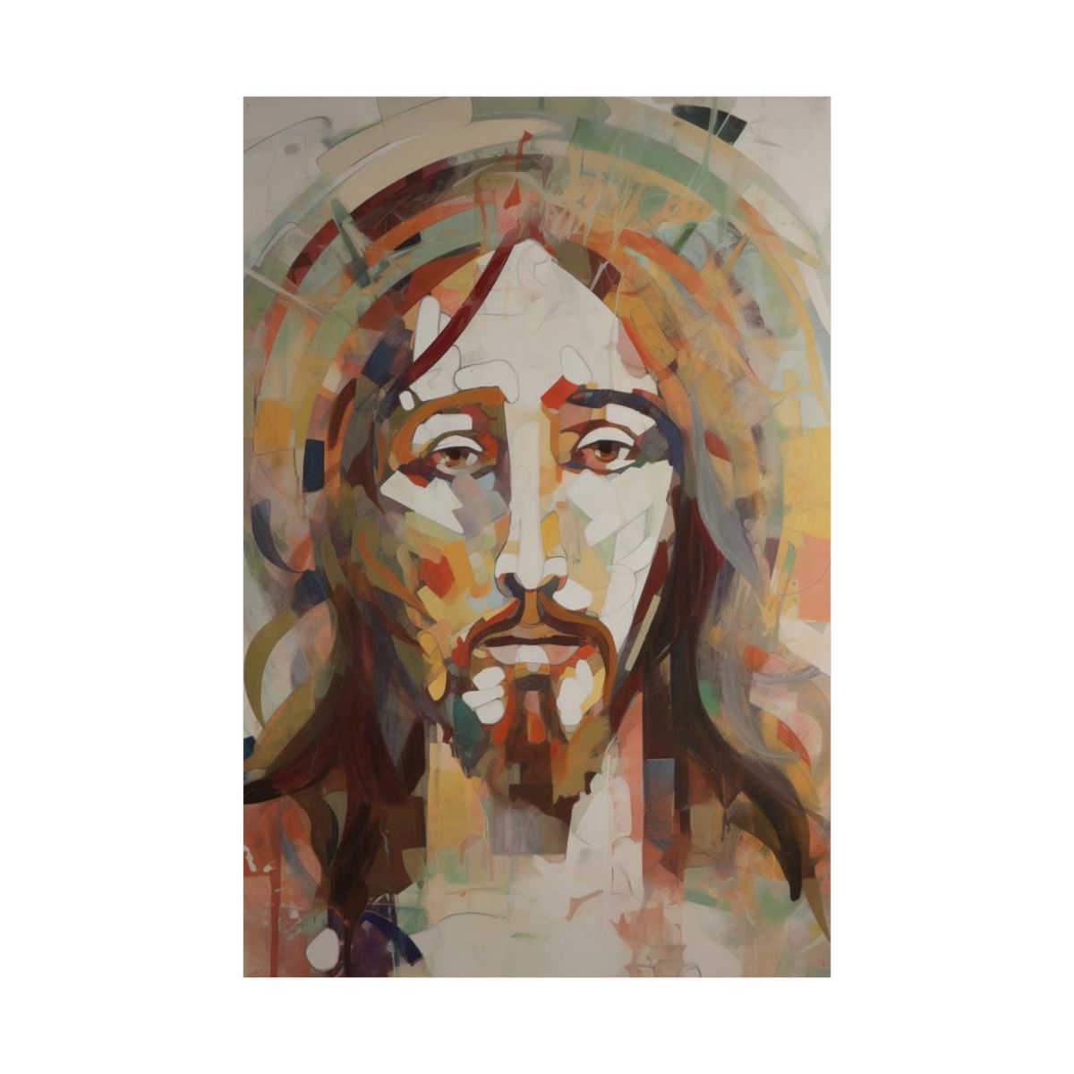 "Jesus The Christ" - Midcentury Modern Abstract Art Print