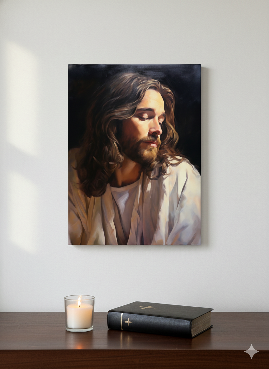 Jesus The Son Of Man | Classical & Elegant | Christian Canvas Wall Art