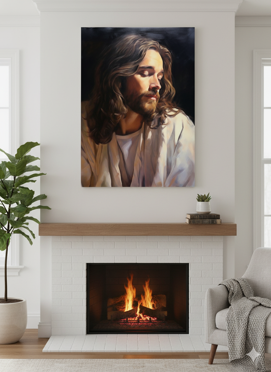 Jesus The Son Of Man | Classical & Elegant | Christian Canvas Wall Art