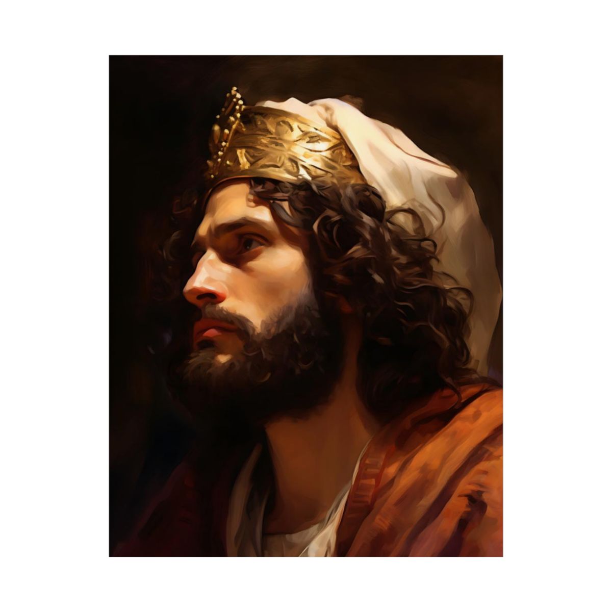 "Portrait Of King David" – Christian Art Print