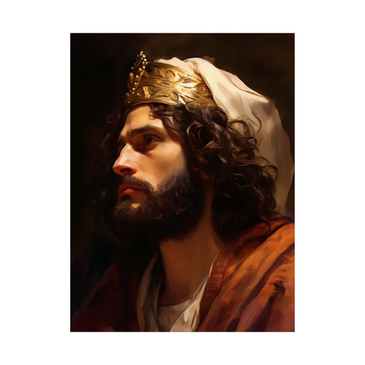 "Portrait Of King David" – Christian Art Print