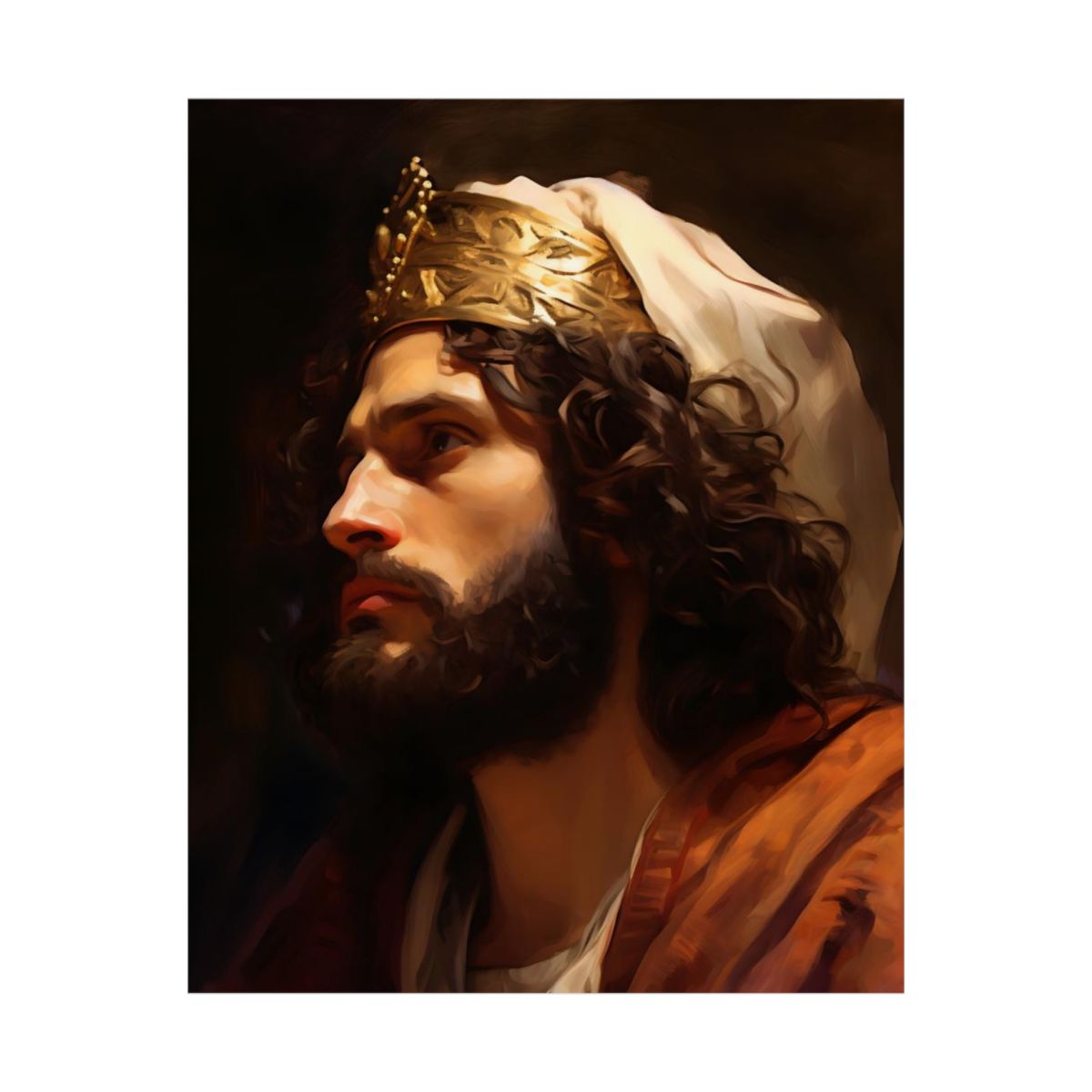 "Portrait Of King David" – Christian Art Print