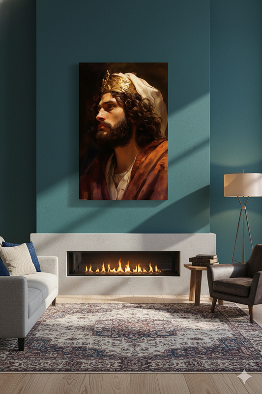Portrait Of King David | Classical | Christian Canvas Wall Art