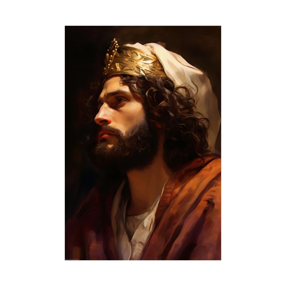 "Portrait Of King David" – Christian Art Print
