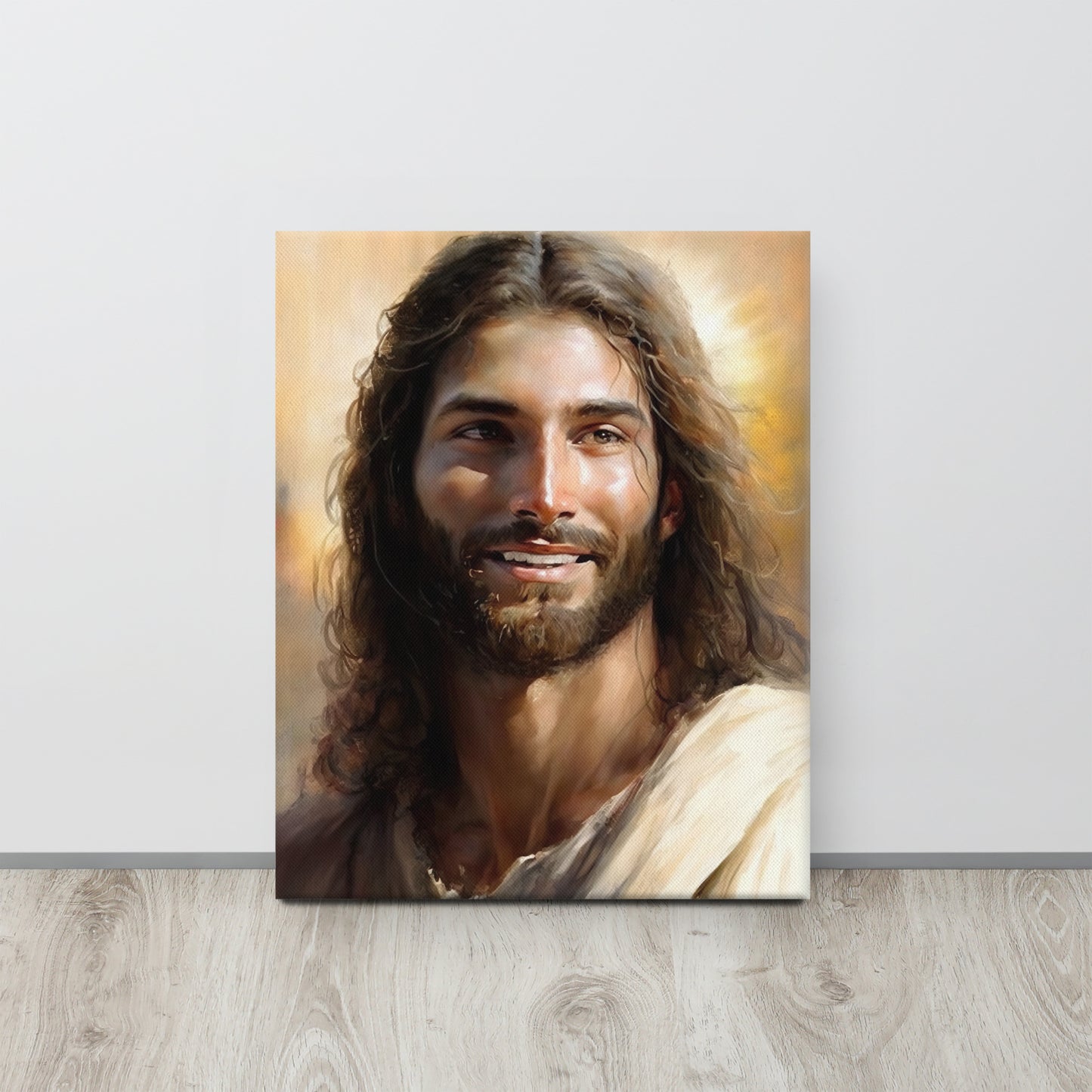 "Christ's Loving Smile" - Christian Canvas Print Wall Art