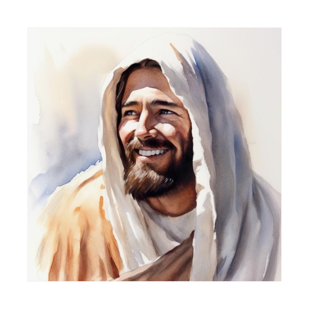 "Rabbi Jesus" - Watercolor-Style Portrait Of Christ