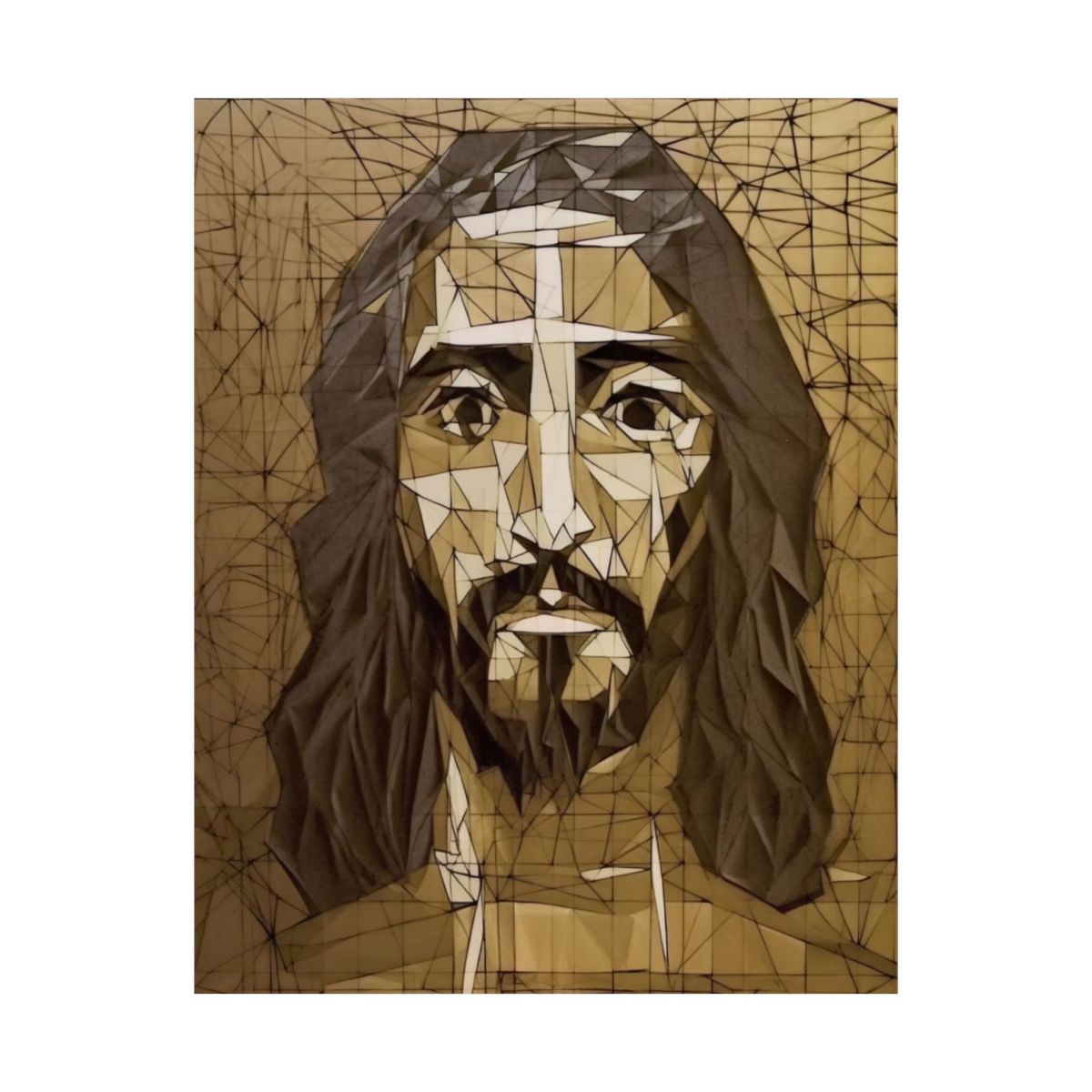 "Sacred Geometry" – Midcentury Modern Abstract Christian Wall Art Print