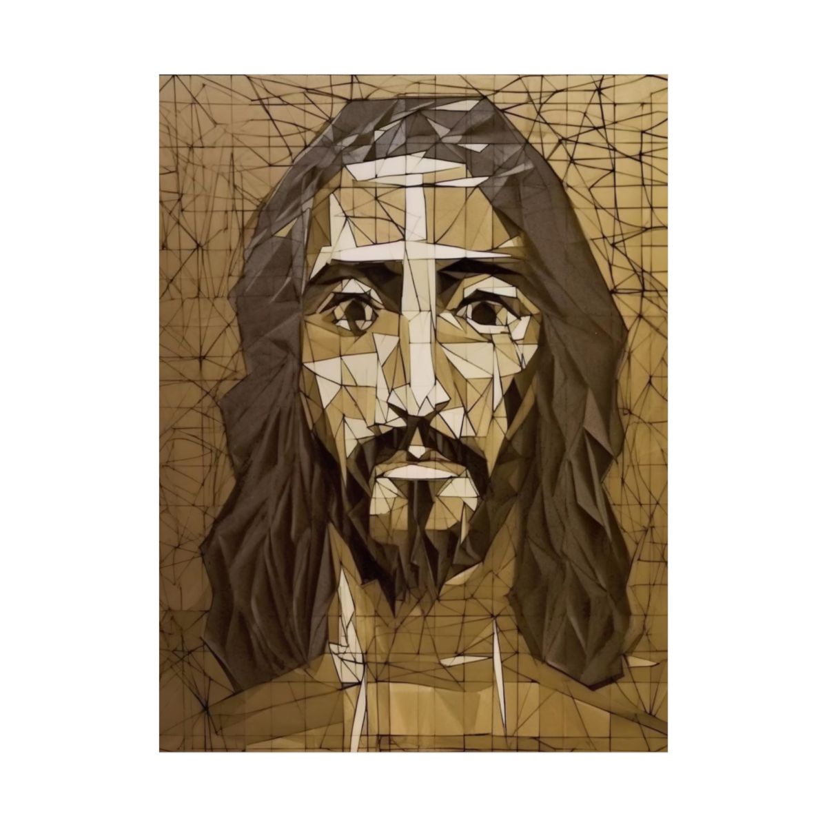 "Sacred Geometry" – Midcentury Modern Abstract Christian Wall Art Print
