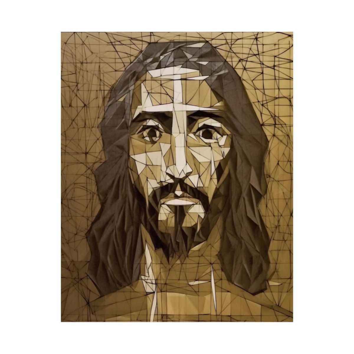"Sacred Geometry" – Midcentury Modern Abstract Christian Wall Art Print