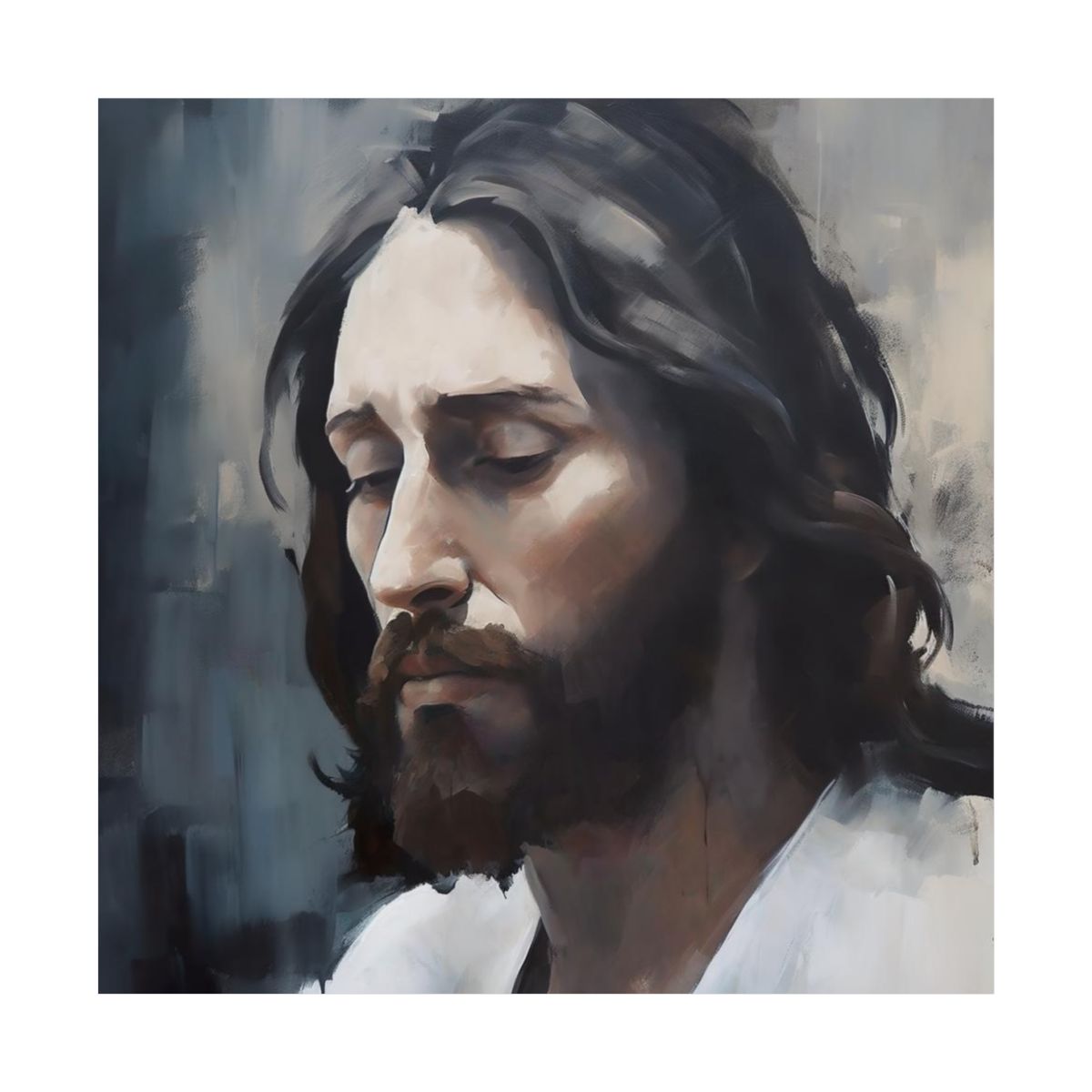 "The Price" - Midcentury Modern Style Portrait of Christ