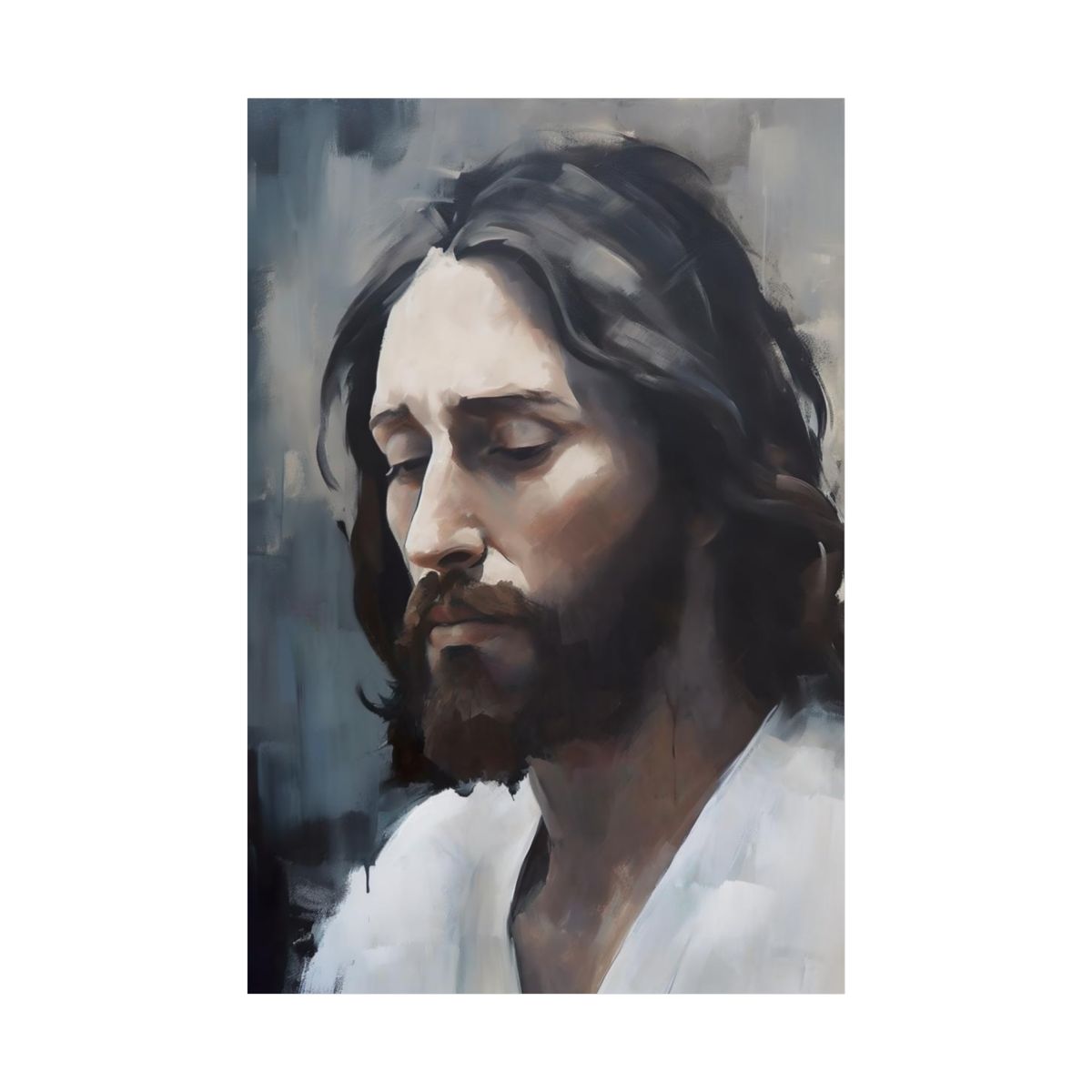 "The Price" - Midcentury Modern Style Portrait of Christ