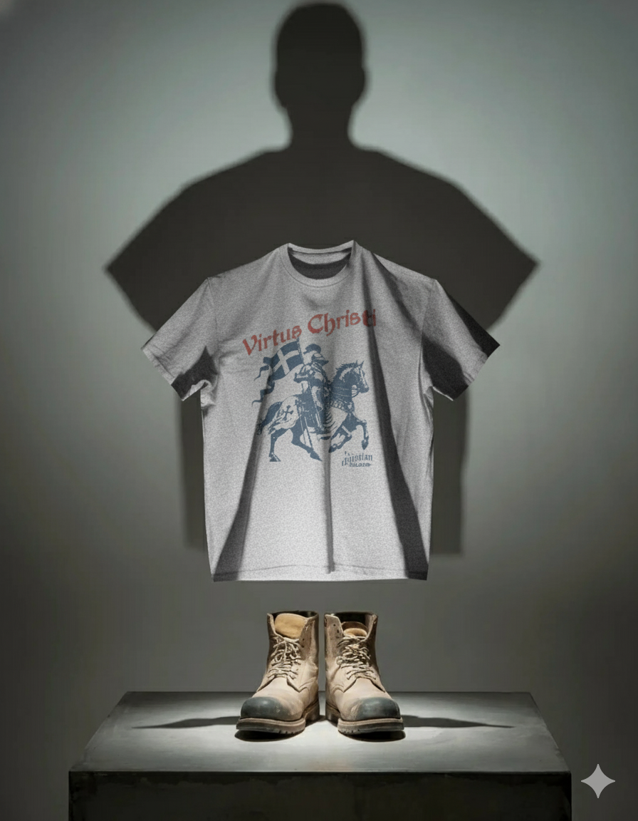 Virtus Christi T-Shirt - Christian Soldier Knight Tee
