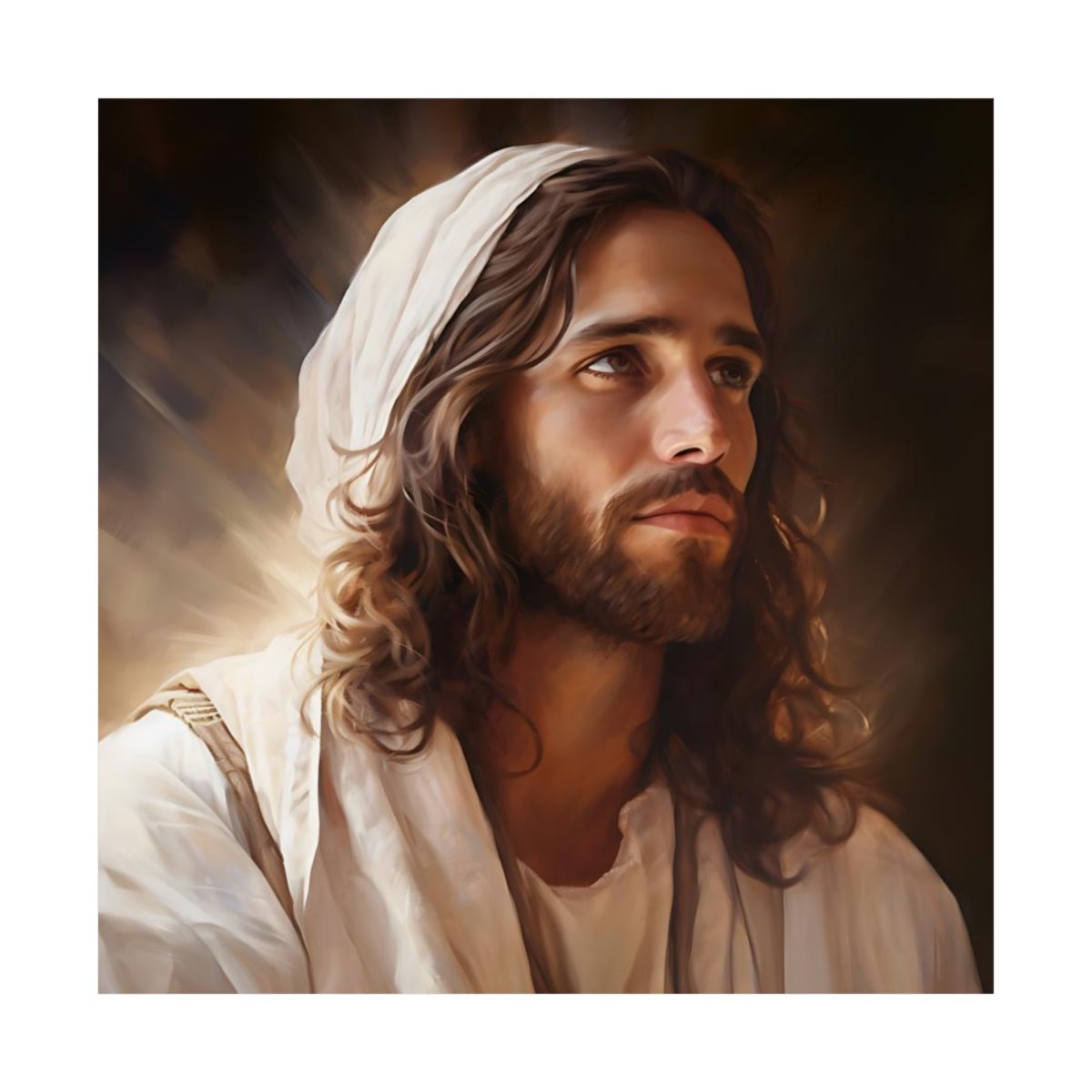 "Yeshua" - Traditional Christian Art Portrait Of Jesus