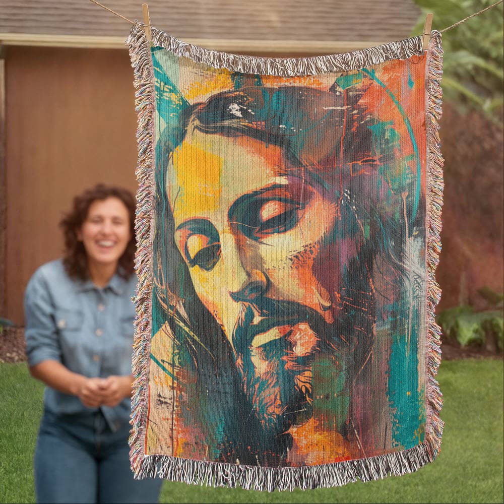 "Gentle Savior" - Heirloom Woven Blanket