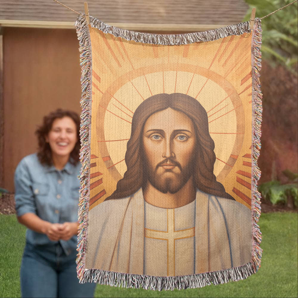 "The Glory Of Christ" - Heirloom Woven Blanket
