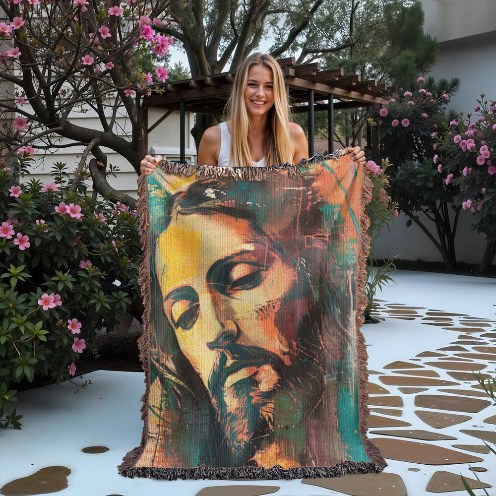 "Gentle Savior" - Heirloom Woven Blanket