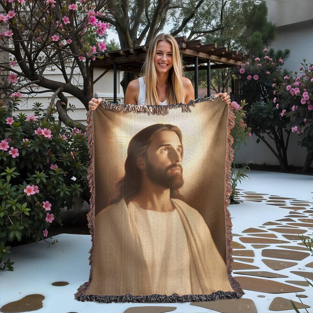 "Our Blessed Savior Jesus Christ" - Heirloom Woven Blanket