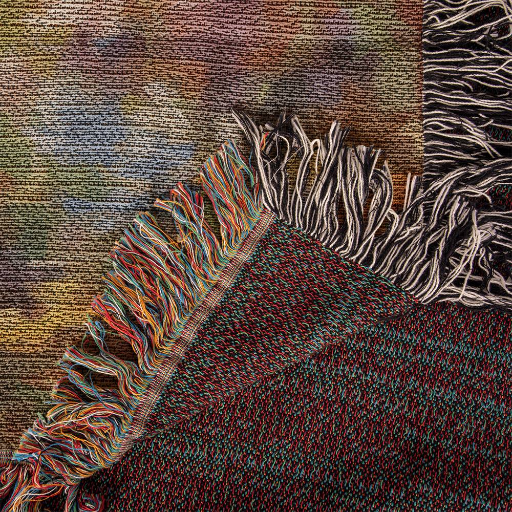 "He Walks Among The Flowers" - Heirloom Woven Blanket