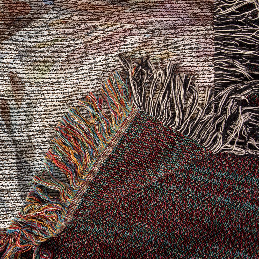 "Our Joyful Savior Jesus Laughing" - Heirloom Woven Blanket