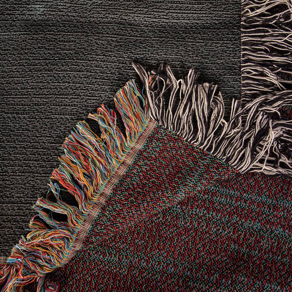 "Madonna In Blue" - Heirloom Woven Blanket