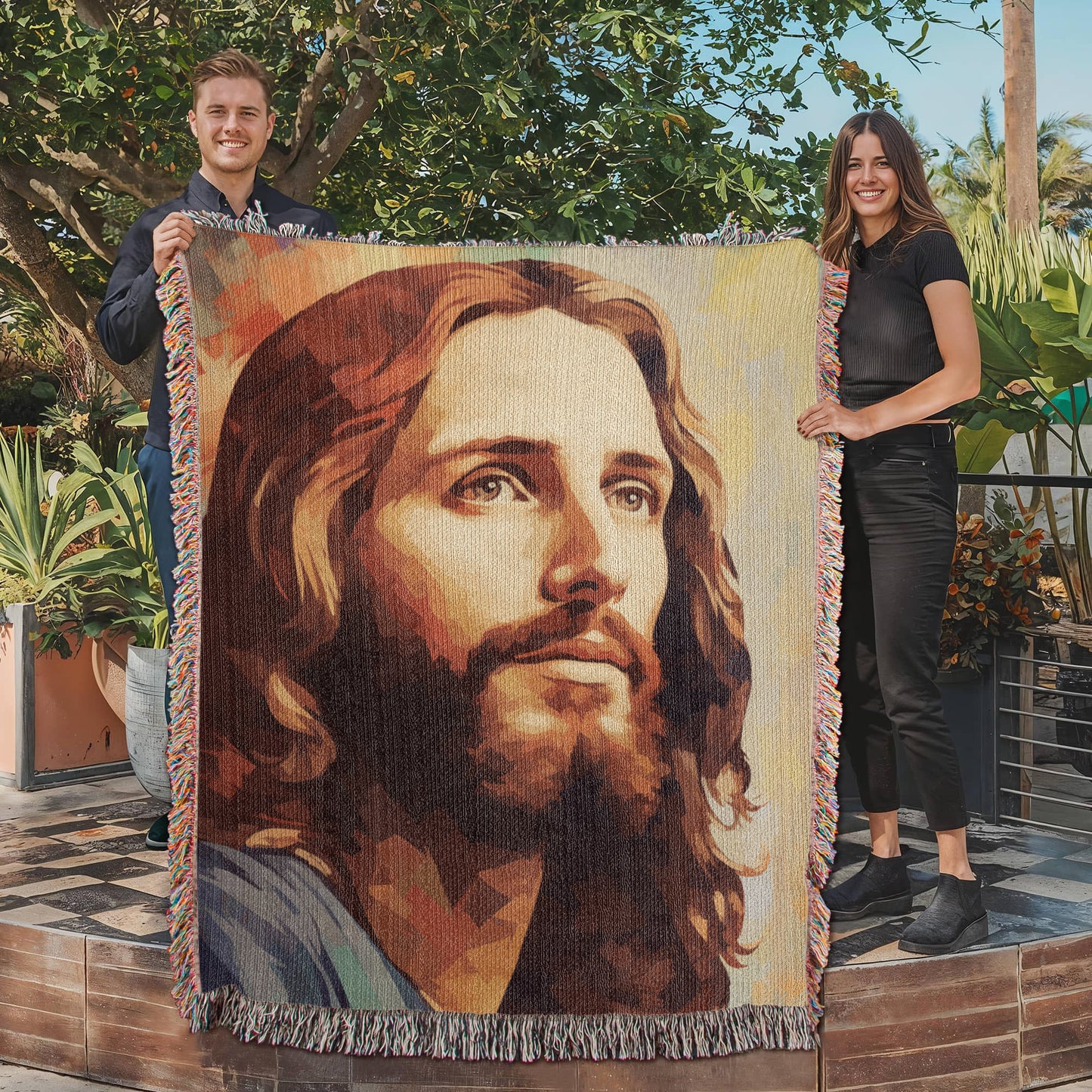 "You Have A Friend In Jesus" - Heirloom Woven Blanket