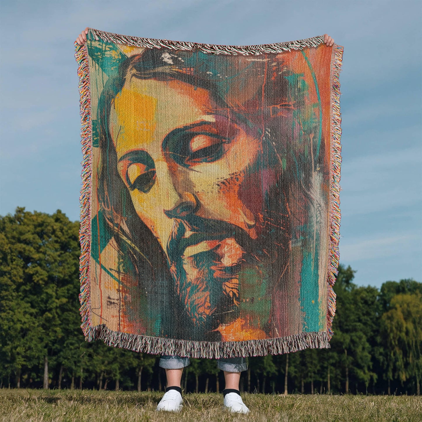 "Gentle Savior" - Heirloom Woven Blanket