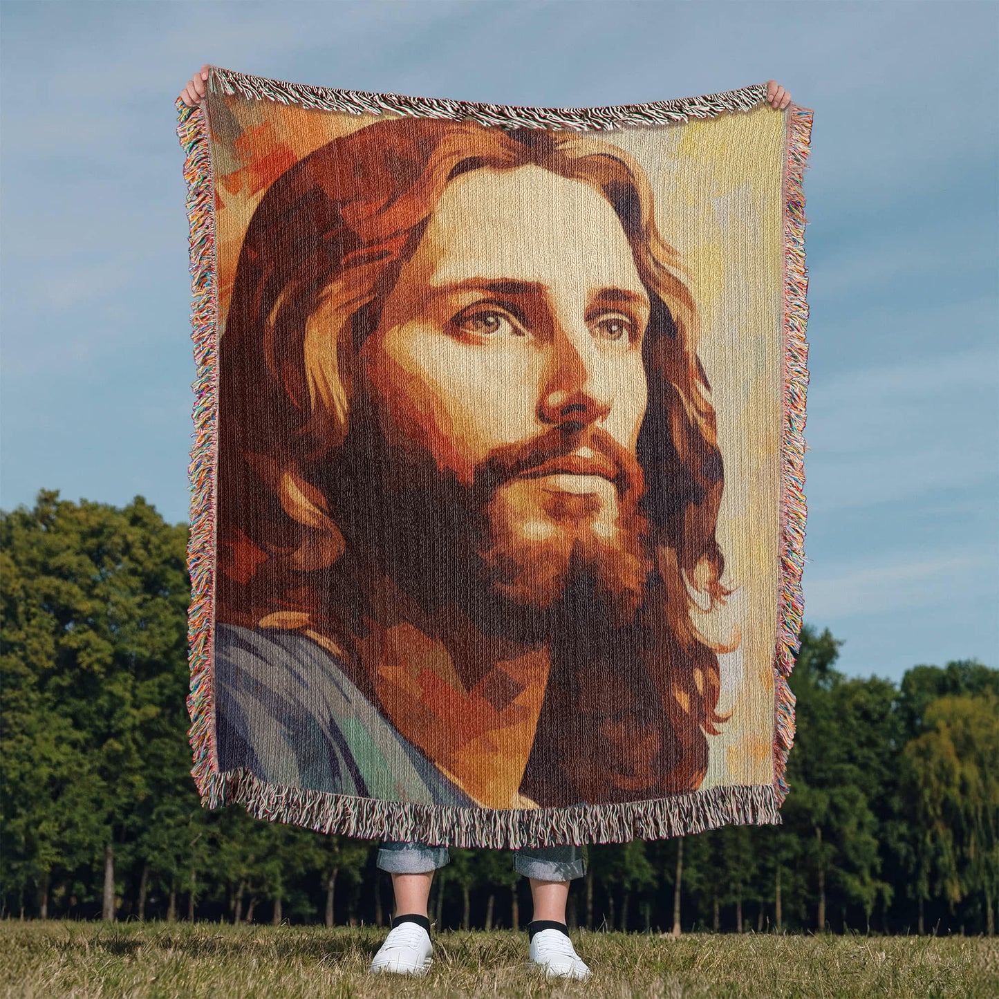 "You Have A Friend In Jesus" - Heirloom Woven Blanket