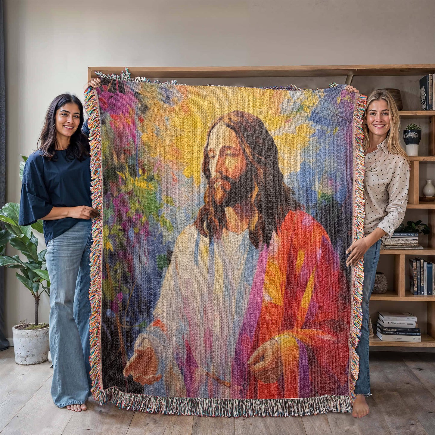"With Jesus In Paradise" - Heirloom Woven Blanket
