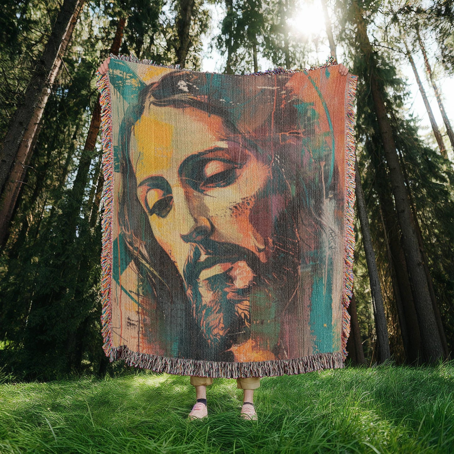 "Gentle Savior" - Heirloom Woven Blanket
