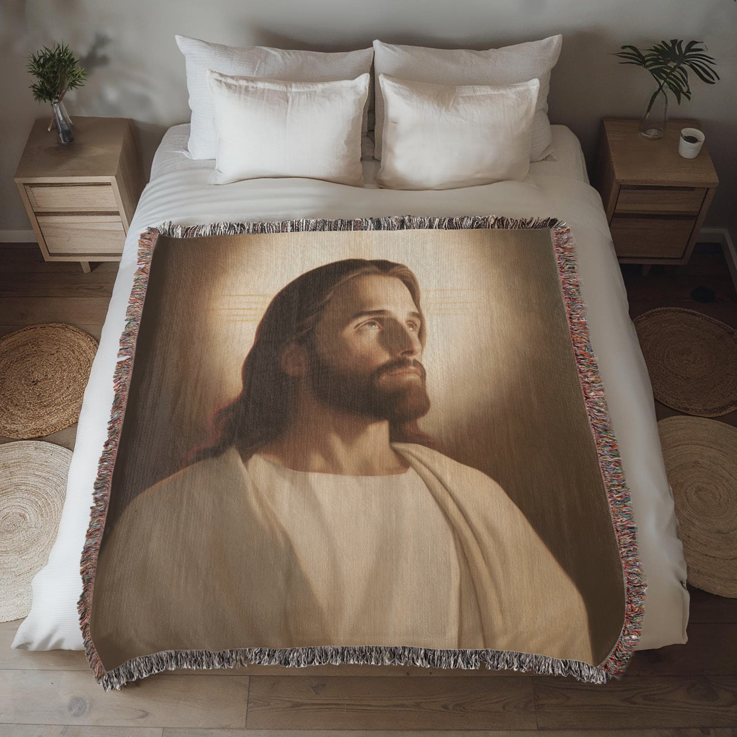 "Our Blessed Savior Jesus Christ" - Heirloom Woven Blanket