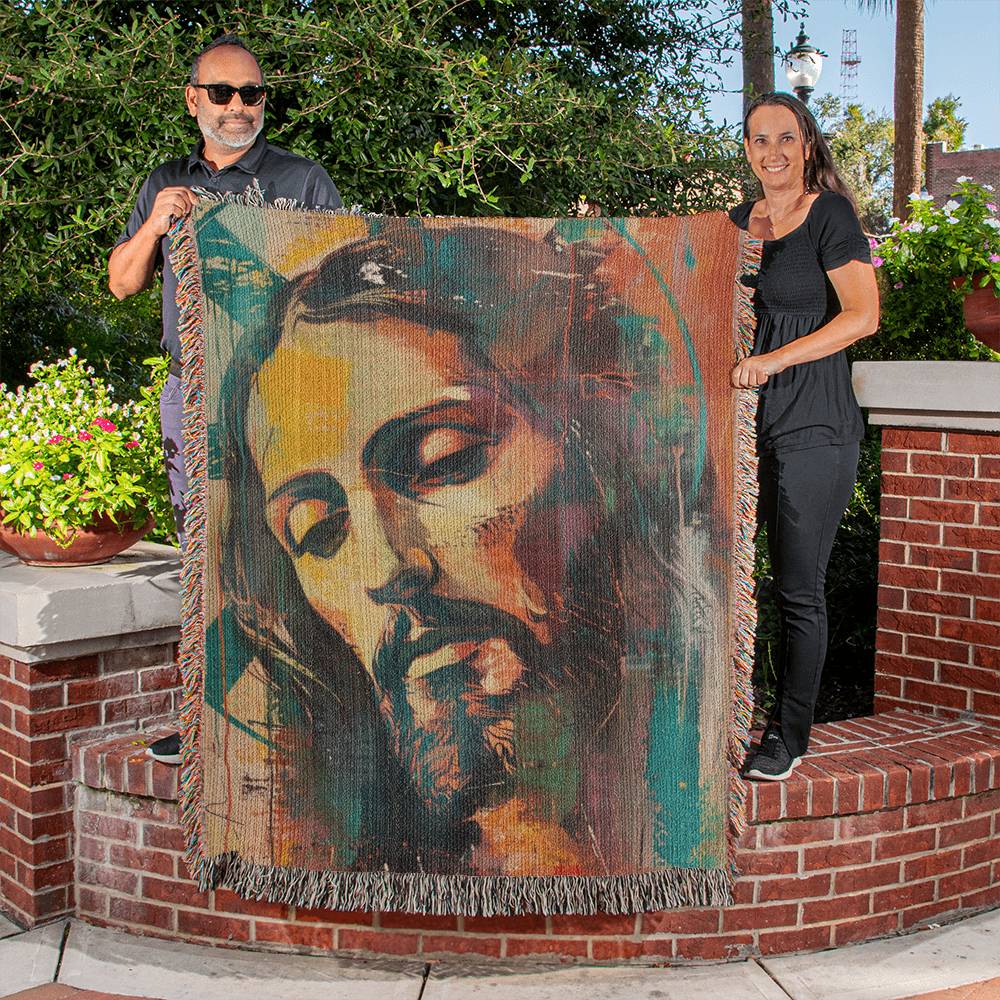 "Gentle Savior" - Heirloom Woven Blanket